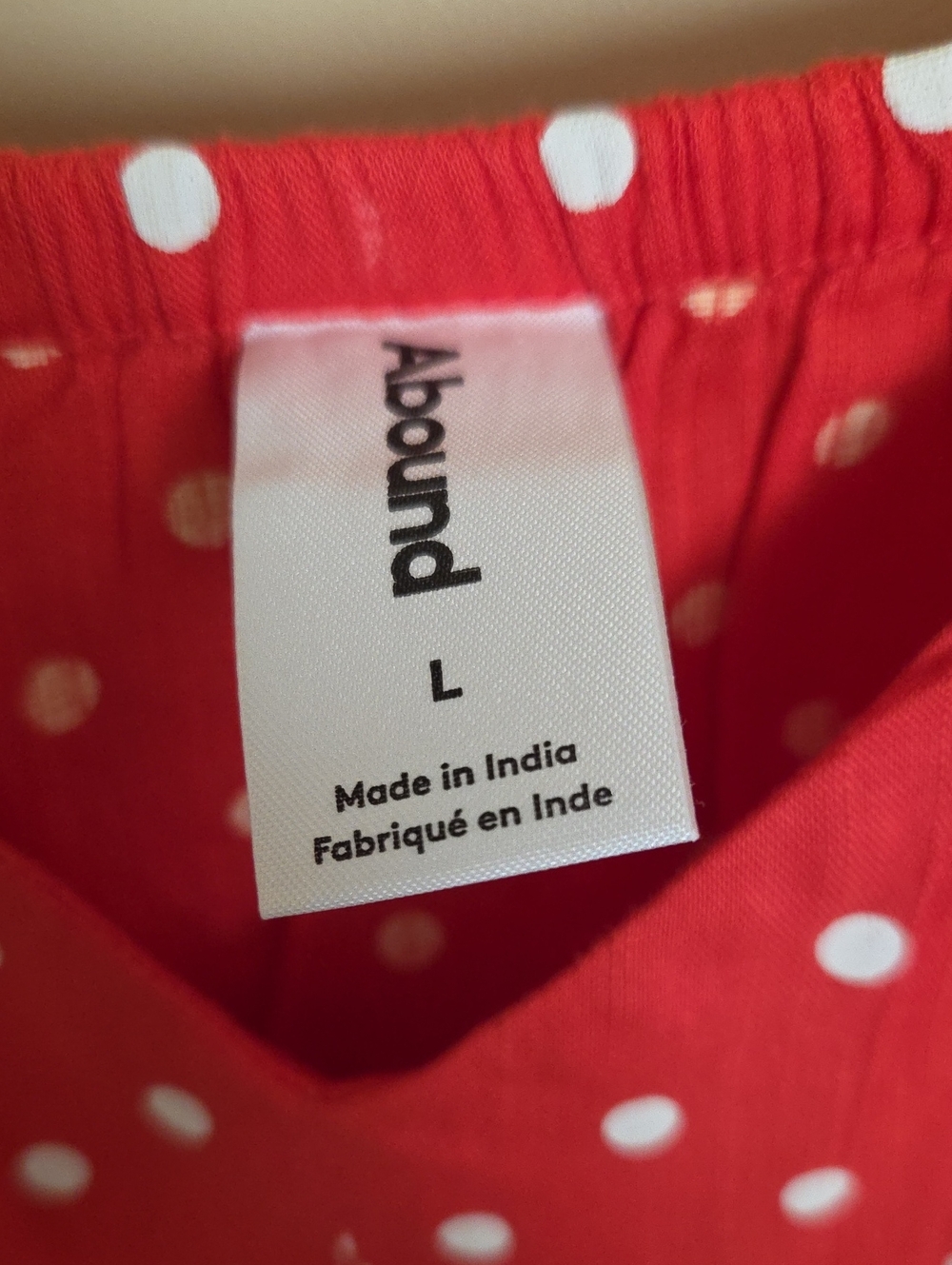 Abound Coral Red White Polka Dot Dress - Picture 3 of 4